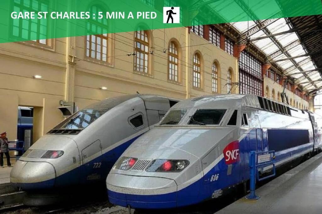 Climatise Gare Stcharles 4 Chambres Grand Balcon / Experience-Immo Marseilles Buitenkant foto