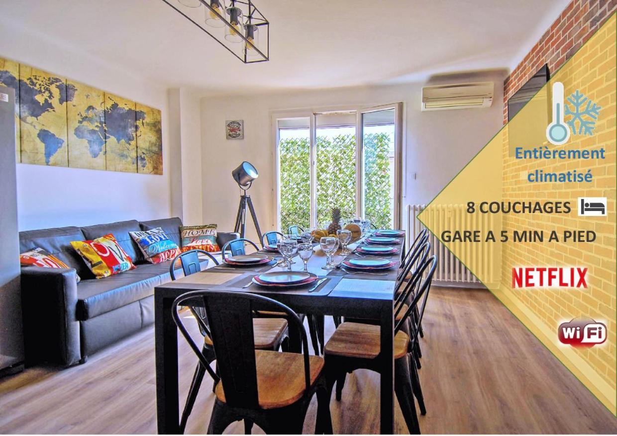 Climatise Gare Stcharles 4 Chambres Grand Balcon / Experience-Immo Marseilles Buitenkant foto